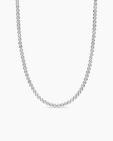 Tennis Necklace in 18K White Gold with Diamonds, 4.7mm